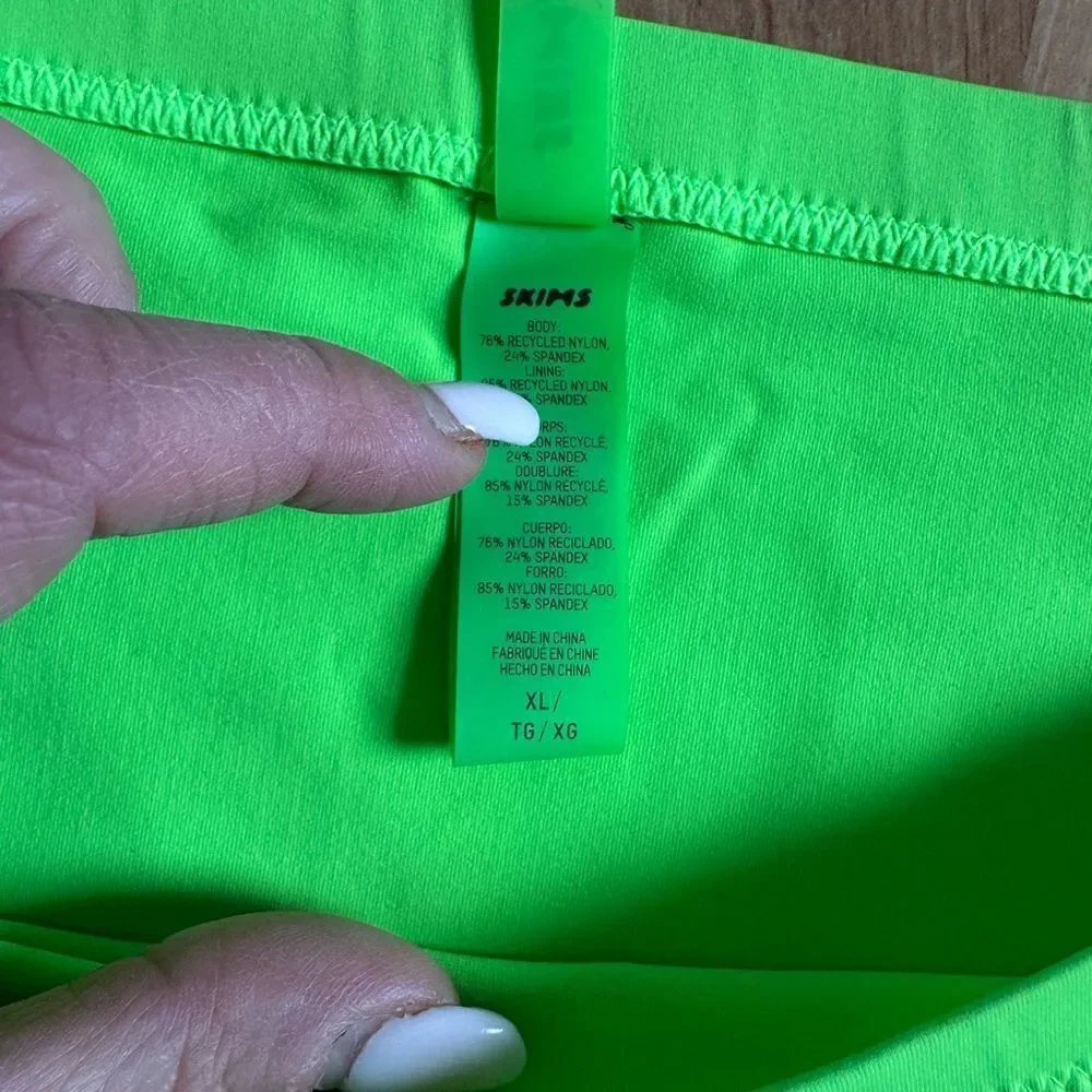 SKIMS Neon Green Swim Skirt Cover-Up